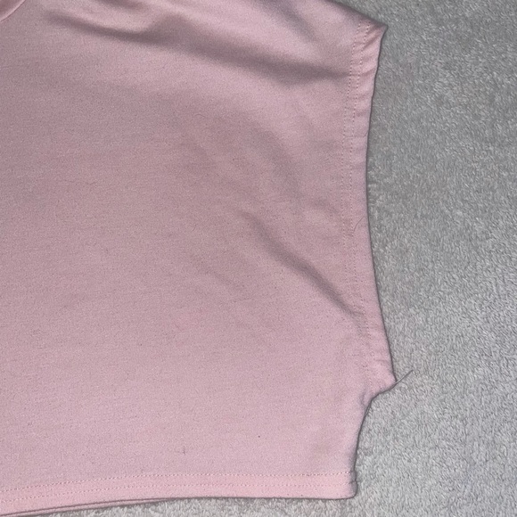 Cropped Hoodie Tshirt Light Pink - Picture 4 of 5